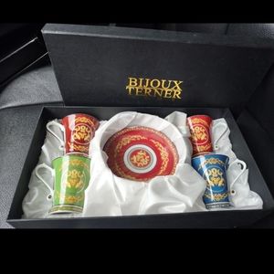 Bijoux Terner Cappuccino cups and saucers set, Espresso Cups and Saucers Set